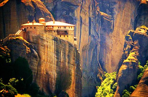view to Barbara Roussanou monastery