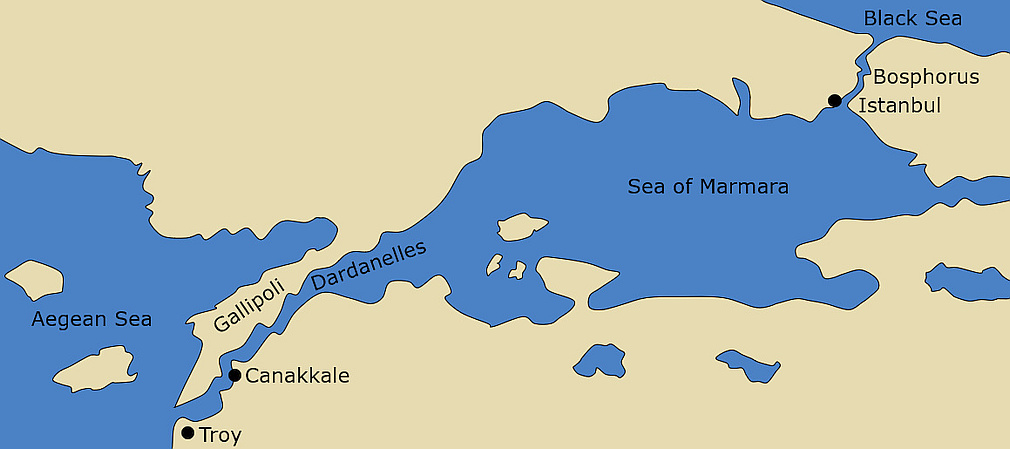 map of Dardanelles